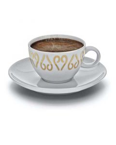 Buy Arzum OKKA Turkish Coffee Cups and Saucers (Set of 2) online