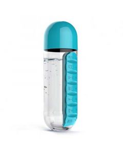 Buy Asobu Pill Organizer Water Bottle 600mL Turquoise online