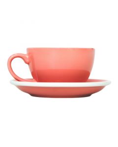 Buy Bevramics Cafe Latte Cup and Saucer Set 300mL Pink online