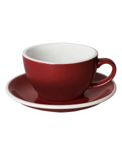 Buy Bevramics Cafe Latte Cup and Saucer Set 300mL Red online