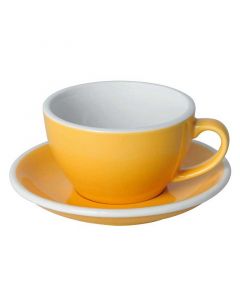 Buy Bevramics Cafe Latte Cup and Saucer Set 300mL Yellow online
