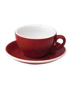 Buy Bevramics Cappuccino Cup and Saucer Set 220mL Red online