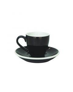 Buy Bevramics Espresso Cup and Saucer Set 80mL Black online