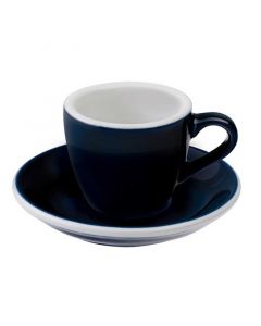 Buy Bevramics Espresso Cup and Saucer Set 80mL Denim online