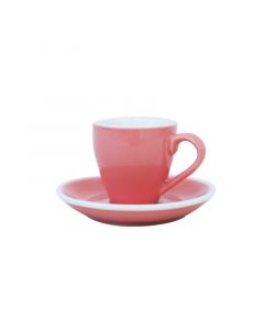 Buy Bevramics Espresso Cup and Saucer Set 80mL Pink online
