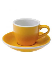 Buy Bevramics Espresso Cup and Saucer Set 80mL Yellow online
