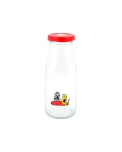 Buy Biggdesign Cats Lemonade Glass Bottle 320mL Red online