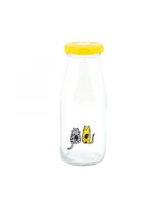 Buy Biggdesign Cats Lemonade Glass Bottle 320mL Yellow online