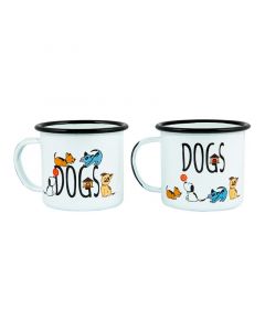 Buy BiggDesign Dogs Enamel Mugs Set 2 Pieces online