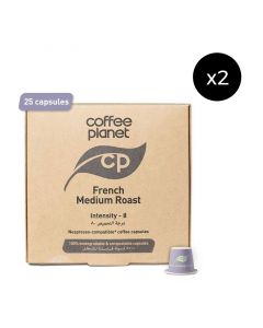Buy Coffee Planet French Medium Roast Compostable Coffee Capsules (2 Packs of 25) online