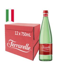 Buy Ferrarelle Natural Sparkling Water Glass Bottles (12x750mL) online