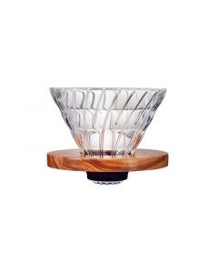 Buy Hario V60 Glass Coffee Dripper Size 02 Olive Wood online
