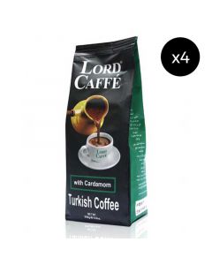 Buy Lord Caffe Turkish Cardamom Ground Coffee (4x250g) online