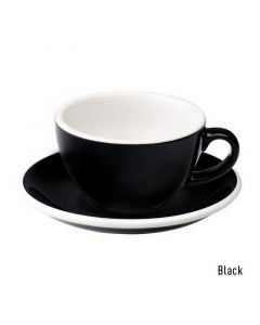 Buy Loveramics Egg Cappuccino Cup & Saucer 200mL (6pcs Set) Black online