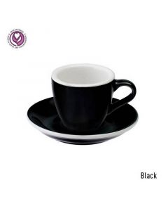 Buy Loveramics Egg Espresso Cup & Saucer 80mL (6pcs Set) Black online