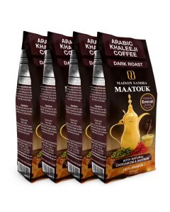 Maatouk Arabic Khaleeji Dark Roast Ground Coffee (4x250g)