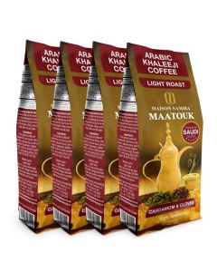 Buy Maatouk Arabic Khaleeji Light Roast Ground Coffee (4x250g) online