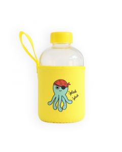 Buy Milk-Moo Sailor Octopus Kids Glass Water Bottle Yellow 600mL online