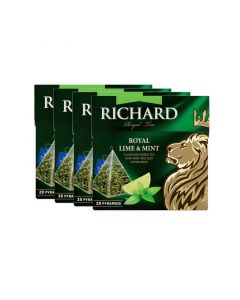 Buy Richard Royal Lime Mint Green Tea Pyramids (4 Packs of 20) online