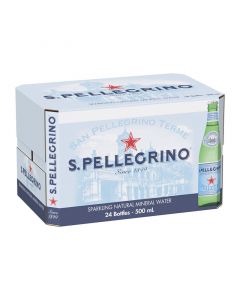 Buy S.Pellegrino Sparkling Mineral Water Glass Bottles (24x500mL) online