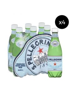 S.Pellegrino Sparkling Mineral Water Plastic Bottles (24x500mL)