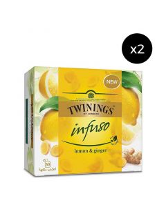 Twinings Infuso Lemon Ginger Tea Bags (2 Packs of 50)