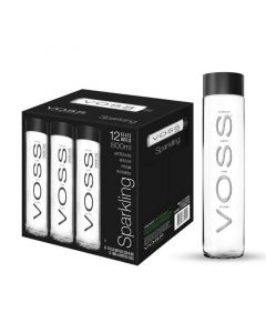 Buy Voss Sparkling Water Glass Bottles (12x800mL) online