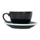 Buy Bevramics Cafe Latte Cup and Saucer Set 300mL Black online