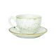 Buy Bevramics Cappuccino Cup and Saucer Set 220mL Granite White online