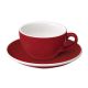 Buy Bevramics Flat White Cup and Saucer Set 150mL Red online