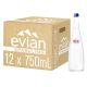 Buy Evian Sparkling Water Glass Bottles (12x750mL) online